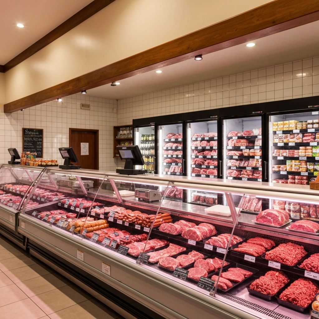 Interior of Kings Langley Best Meats butcher shop